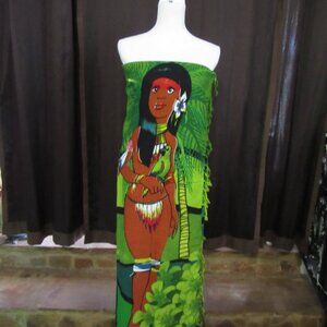 Vintage 1980's cover-up Sarong Swimwear Beach